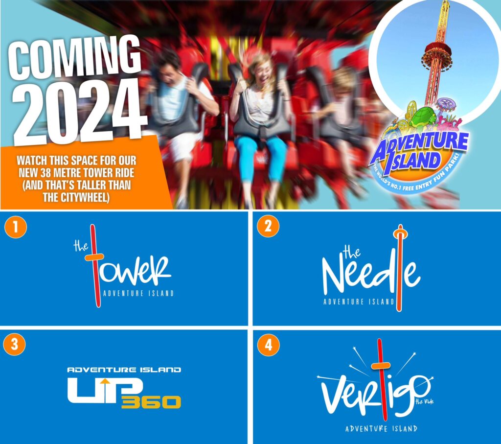 Adventure Island NEW Drop Tower for 2024 UK Theme Park Spy